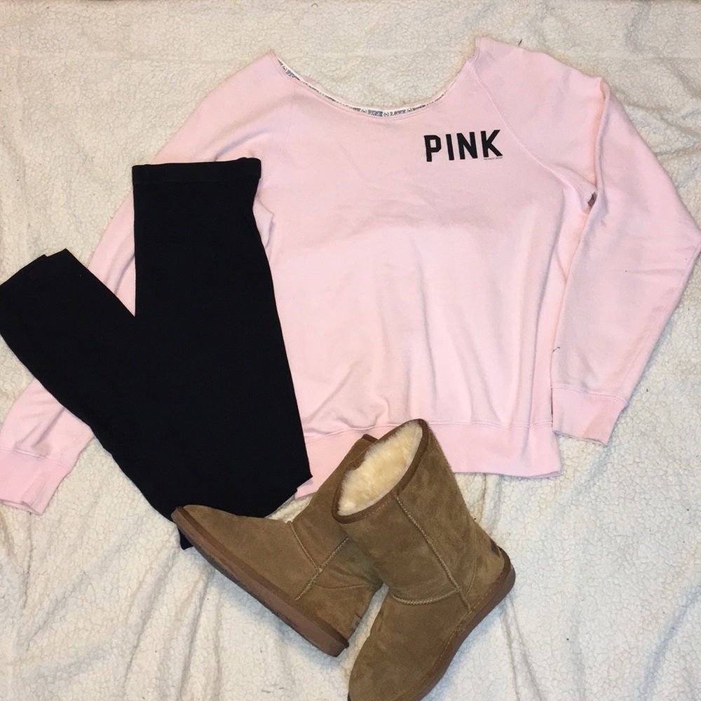 Light Pink  Off the Shoulder Sweater
